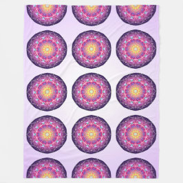 Lila Mandala Fleecedecke