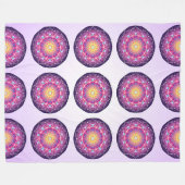Lila Mandala Fleecedecke (Vorderseite (Horizontal))