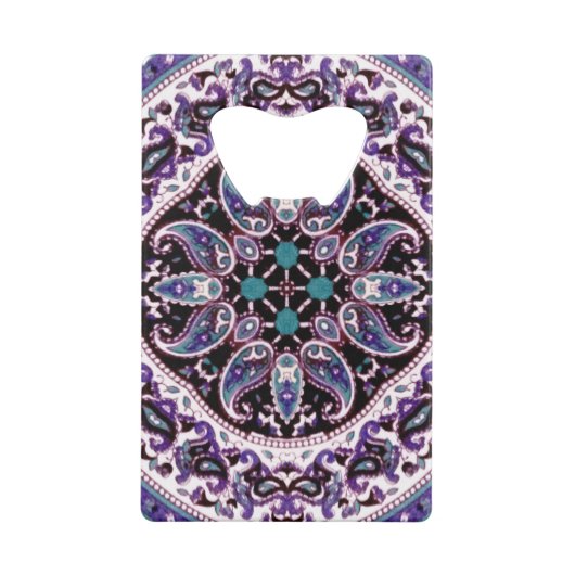 Lila Mandala Geldbeutel Flaschenöffner (Rückseite)