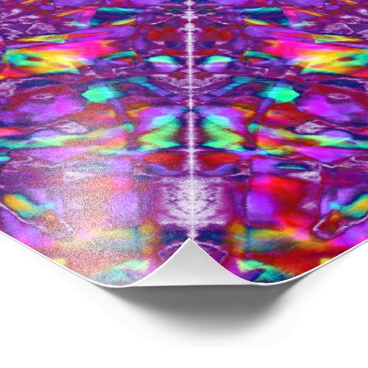 Lila Mandala Hippie Pattern Fotodruck (Ecke)