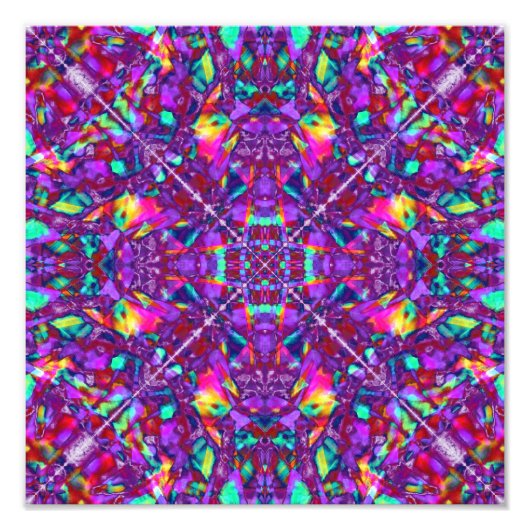 Lila Mandala Hippie Pattern Fotodruck (Vorne)