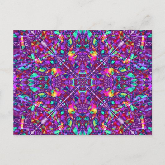 Lila Mandala Hippie Pattern Postkarte (Vorderseite)