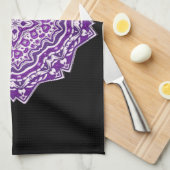 lila Mandala Küchenhandtuch Geschirrtuch (Viertel Falte)