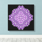 lila Mandala-Leinwand Leinwanddruck (Insitu (Holzboden))