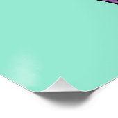 Lila Mandala Like Ink Gezeichnet Abstrakte Blume Poster (Ecke)