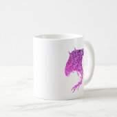 Lila Mandala Manta Ray Tattoo Kaffeetasse (VorderseiteRechts)