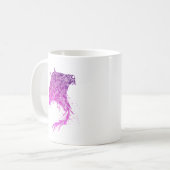 Lila Mandala Manta Ray Tattoo Kaffeetasse (Vorderseite Links)