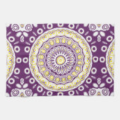 Lila Mandala-Muster Geschirrtuch (Horizontal)