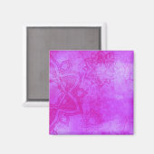 Lila Mandala-Muster Magnet (Vorderseite/Rückseite)