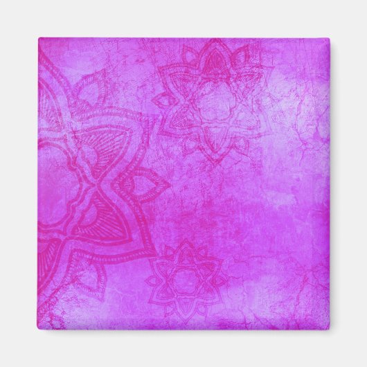 Lila Mandala-Muster Magnet (Vorne)