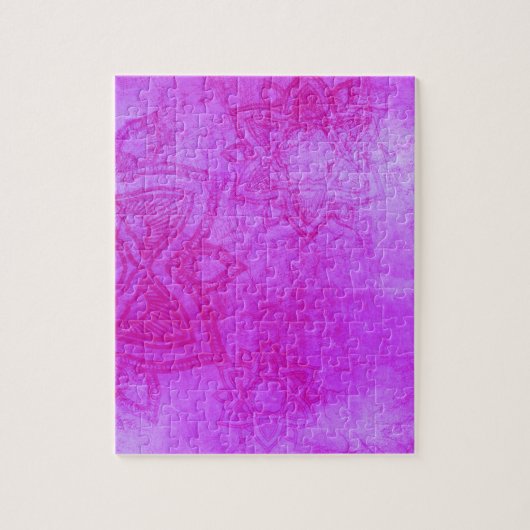 Lila Mandala-Muster Puzzle (Vertikal)