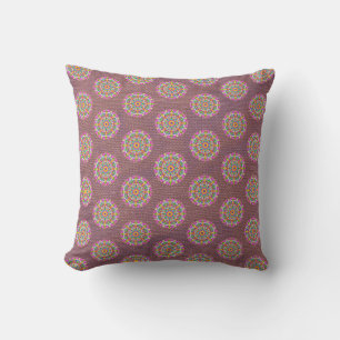 Lila Mandala Muster Reversible Boho Kissen