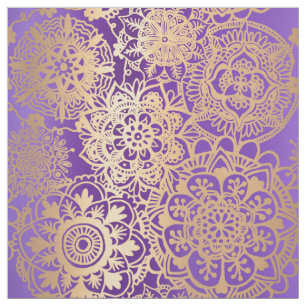 Lila Mandala-Muster Stoff