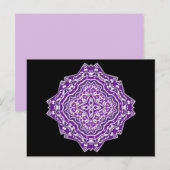 lila Mandala Postkarte (Vorne/Hinten)
