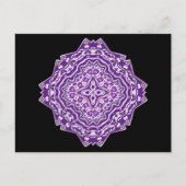 lila Mandala Postkarte (Vorderseite)