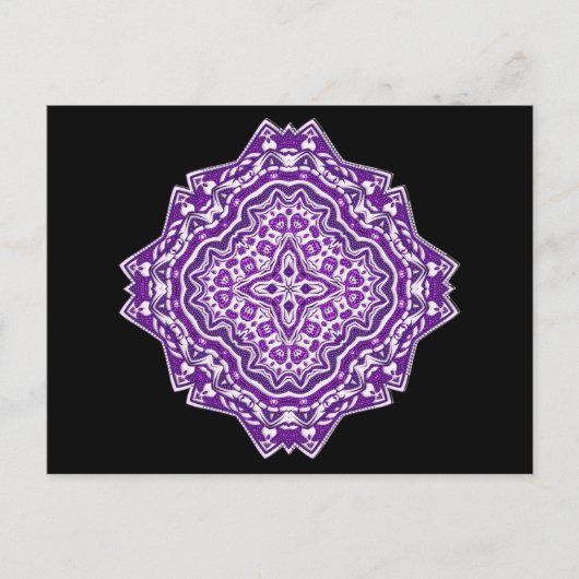 lila Mandala Postkarte (Vorderseite)