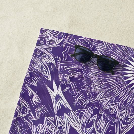 Lila Mandala Print Beach Handtuch (Beispiel)