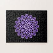 Lila Mandala Round Sinti und Roma indisches Bohemi Puzzle (Horizontal)