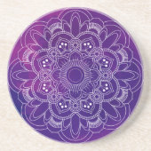 Lila Mandala Sandstone Getränkeuntersetzer (Vorne)