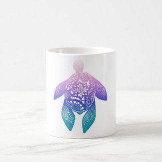 Lila Mandala-Schildkröte Kaffeetasse