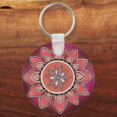 Lila Mandala Schlüsselanhänger (Vorderseite)