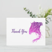 Lila Mandala Stingray Dankeskarte (Stehend Vorderseite)