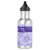 Lila Mandala Wasserflasche mit kundenspezifischem (Rechts)
