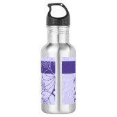 Lila Mandala Wasserflasche mit kundenspezifischem (Rückseite)