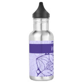Lila Mandala Wasserflasche mit kundenspezifischem (Links)