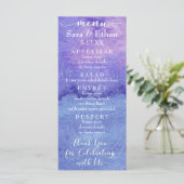 Lila Mandala Wedelkarte Menükarte (Stehend Vorderseite)