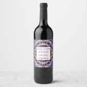 Lila Mandala Wine Lable Weinetikett (Vorderseite)