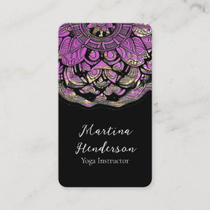 Lila Mandala Yoga Business Card Visitenkarte