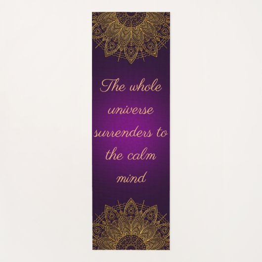 Lila Mandala Yogamatte (Vorderseite)