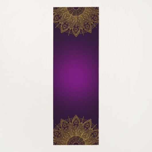 Lila Mandala Yogamatte (Rückseite)