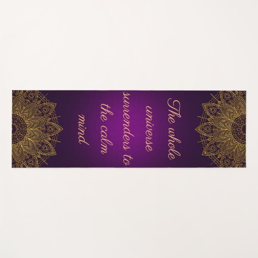 Lila Mandala Yogamatte (Vorderseite (Horizontal))