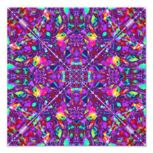Lila Mandalahippie-Muster Fotodruck