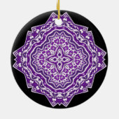 lila Mandalaverzierung Keramik Ornament (Hinten)