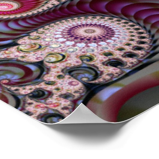 Lila Mandelbrot-Fraktal Poster (Ecke)