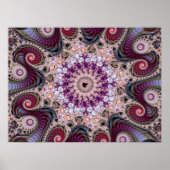 Lila Mandelbrot-Fraktal Poster (Vorne)