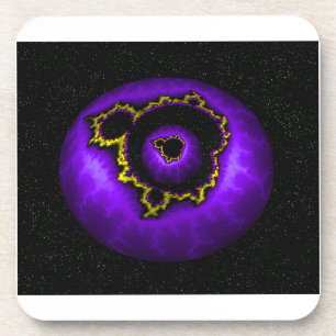Lila Mandelbrot In Einem Mandelbrot Getränkeuntersetzer