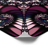 Lila Mandelbrot Kaleidoskop Poster (Ecke)