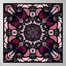 Lila Mandelbrot Kaleidoskop Poster