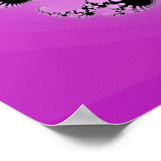 Lila Mandelbrot Spiral Poster (Ecke)