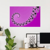 Lila Mandelbrot Spiral Poster (Heimbüro)