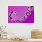 Lila Mandelbrot Spiral Poster (Küche)