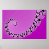Lila Mandelbrot Spiral Poster (Vorne)