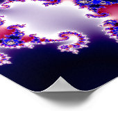 Lila Mandelbrot Star Fraktal Poster (Ecke)