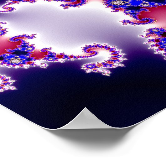 Lila Mandelbrot Star Fraktal Poster (Ecke)