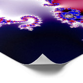 Lila Mandelbrot Star Fraktal Poster (Ecke)