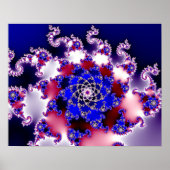Lila Mandelbrot Star Fraktal Poster (Vorne)